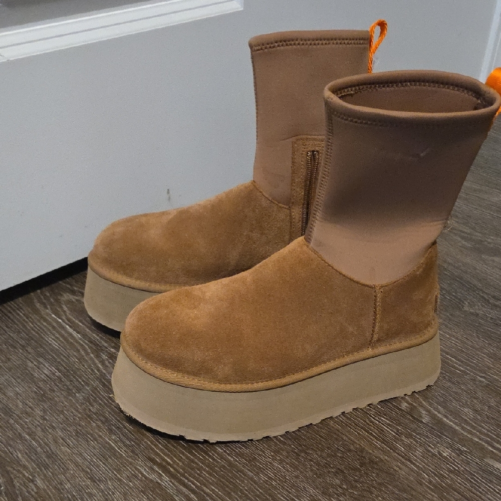 UGG Brown Suede Platform Boots